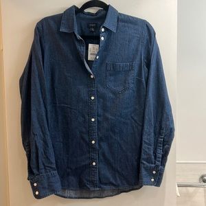 JCrew denim button up, new with tags